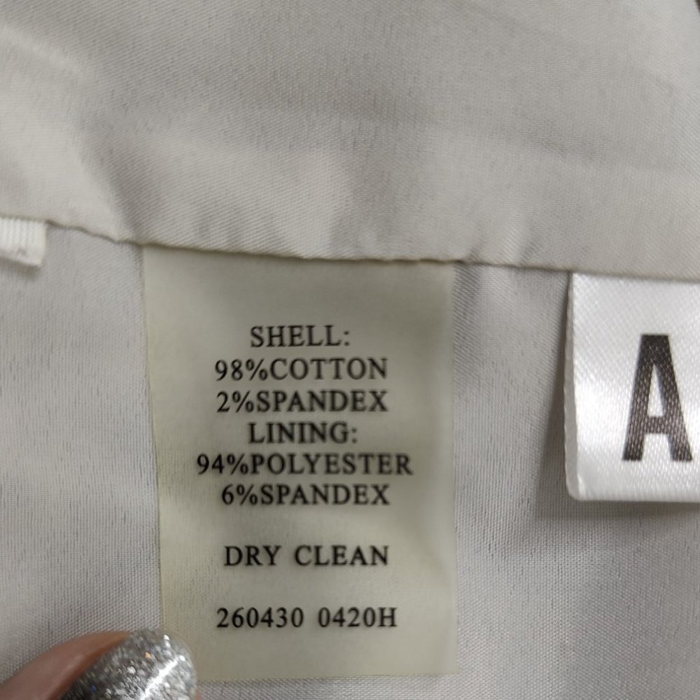 SOLD Ann Taylor Sheath Dress 4 S Watercolor Black White Blue Work Straight - Picture 8 of 8